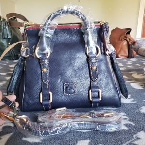 NWT Dooney Micro Florentine Satchel in Navy